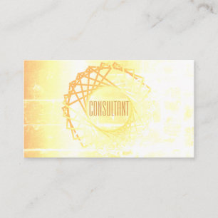 Carte De Visite Symbole Mandala géométrique orange clair Reiki Yog