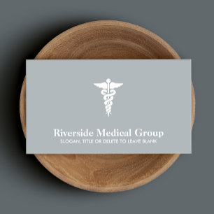 Carte De Visite Symbole Médicale Médecine d'urgence et soins Grey