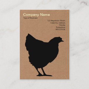 Carte De Visite Symbole noir Hen - Carton