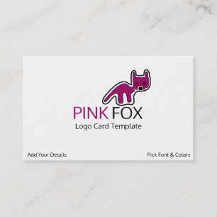 Carte De Visite Symbole Petroglyph Fox - Renard rose