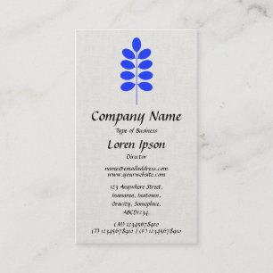 Carte De Visite Symbole plante - Bleu sur toile