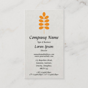 Carte De Visite Symbole plante - Orange sur toile