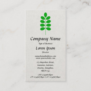 Carte De Visite Symbole plante - Vert sur toile