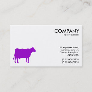 Carte De Visite Symbole pourpre de vache - blanc