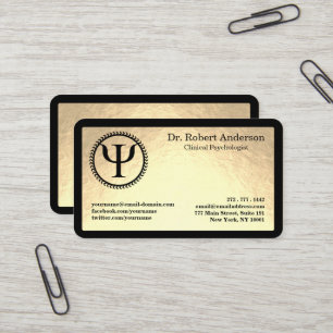 Carte De Visite Symbole Psi de psychologie Psychologue clinicien