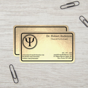 Carte De Visite Symbole Psi de psychologie Psychologue clinicien