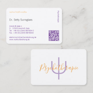 Carte De Visite Symbole Psi Psychologie – Personnalisable Professi