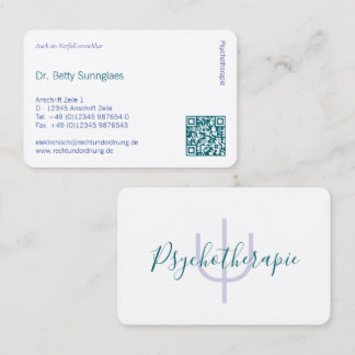 Carte De Visite Symbole Psi Psychologie – Personnalisable Professi