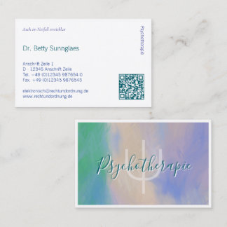 Carte De Visite Symbole Psi Psychologie – Personnalisable Professi