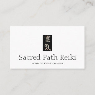 Carte De Visite Symbole Reiki Master Gold Hanko