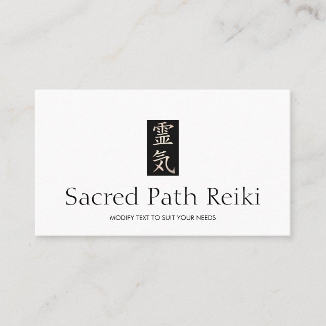 Carte De Visite Symbole Reiki Master Gold Hanko (Devant)
