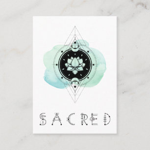 Carte De Visite Symbole sacré de lune d'étoiles de Lotus de *~* 