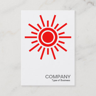 Carte De Visite Symbole Sun 02 - Rouge