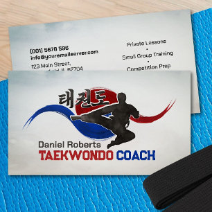 Carte De Visite Symbole Taekwondo - Taegeuk et Hangul