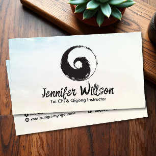 Carte De Visite Symbole Tai Chi et Qigong - Taijitu