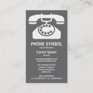 Carte De Visite Symbole téléphonique II - gris (666666)