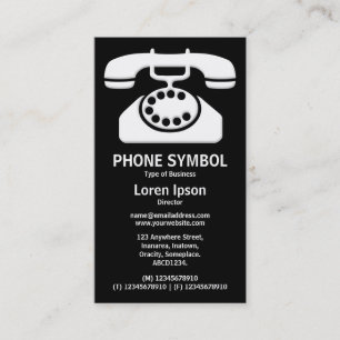 Carte De Visite Symbole téléphonique II - Noir