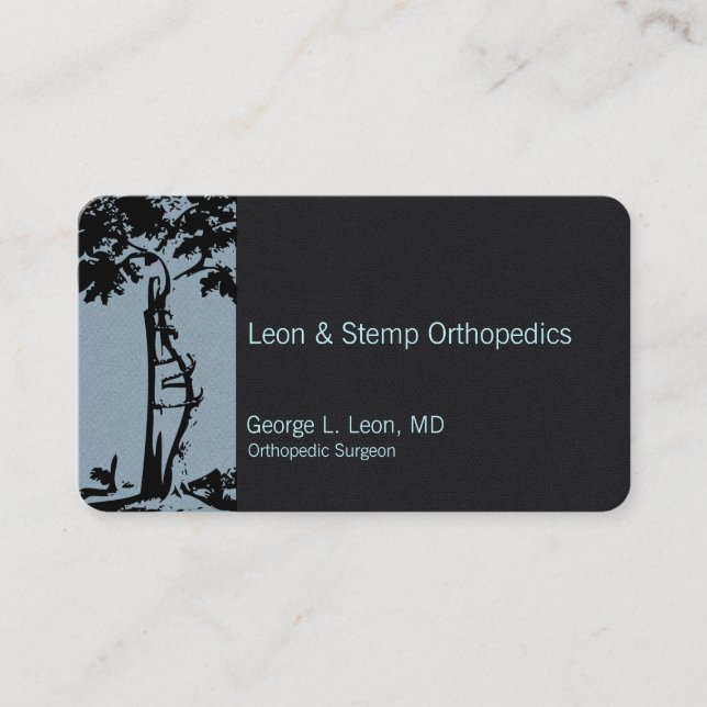 Carte De Visite Symbole tordu orthopédique d'arbre (Devant)