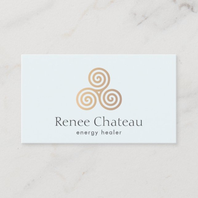 Carte De Visite Symbole triple spirale ou cerclet celtique (Devant)