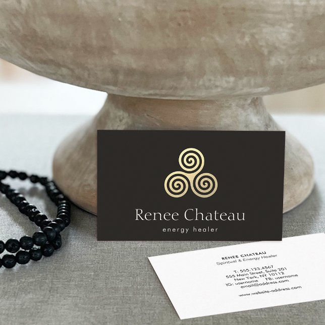 Carte De Visite Symbole triple spirale ou cerclet celtique (Créateur téléchargé)