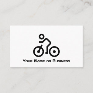 Carte De Visite Symbole vélo moderne Cycliste cycliste noir et bla