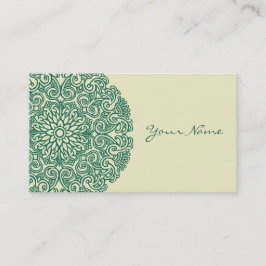 Carte De Visite Symbole vert de l'univers Mandala