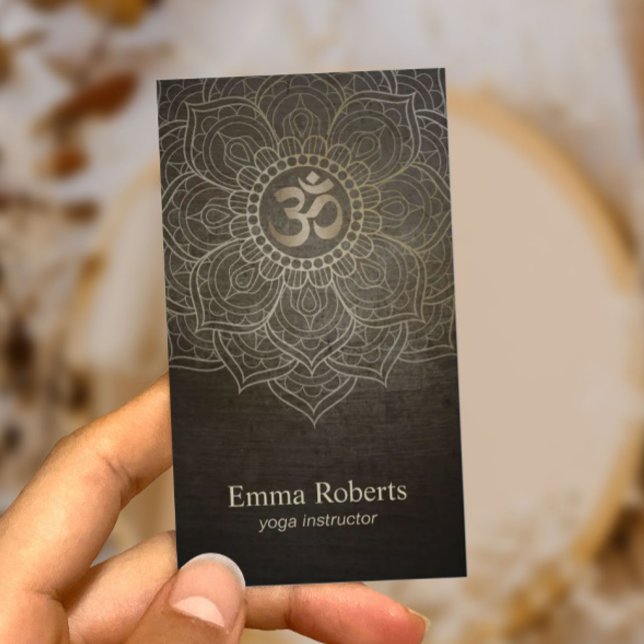 Carte De Visite SYMBOLE vintage Mandala Namaste Om Yoga Enseignant (Créateur téléchargé)