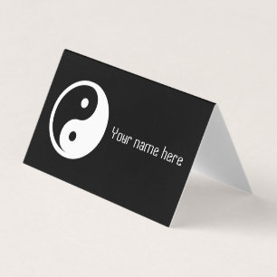 Carte De Visite Symbole Yin Yang - tatouage solide design 2