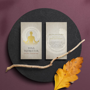 Carte De Visite Symbole ZEN de la Pose de méditation de Yoga Elega