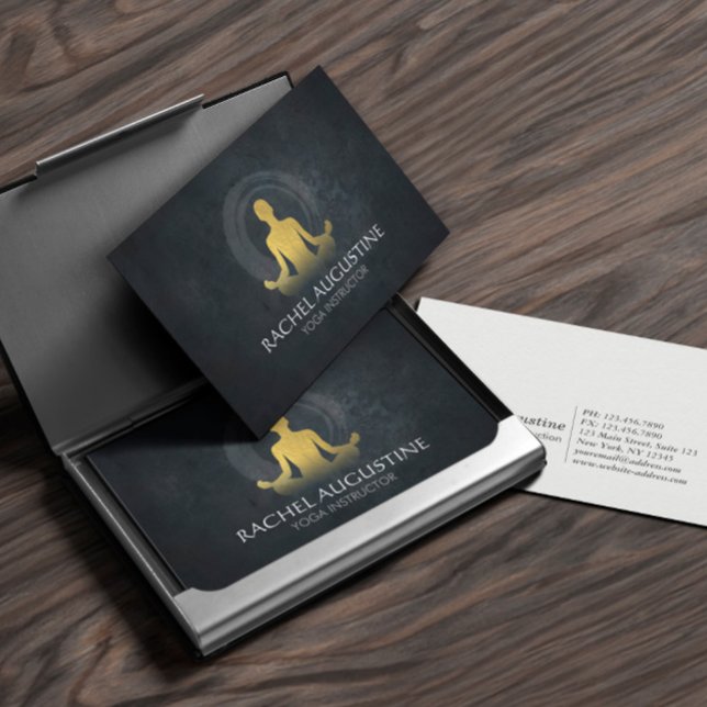 Carte De Visite Symbole ZEN de l'instructeur de méditation de Yoga (Créateur téléchargé)