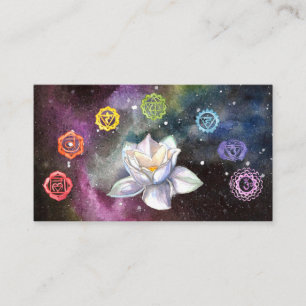Carte De Visite *~* Symboles cosmiques du chakra céleste Lotus Co