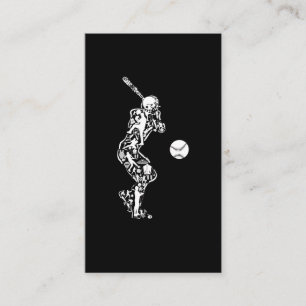 Carte De Visite Symboles de baseball Sport Joueur de baseball
