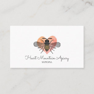 Carte De Visite Sympa Apiary Honey Bee Beekeeper Apiculture Logo