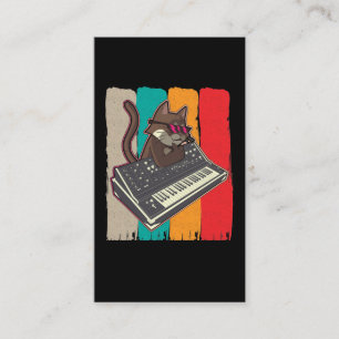 Carte De Visite Synthétiseur Retro Cat Modulaire Synthèque analo