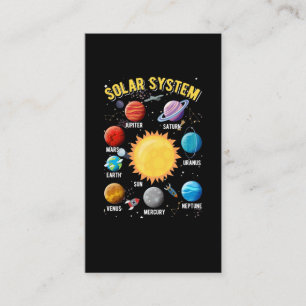 Carte De Visite Système Solaire Garçon Girls Planètes mignonnes