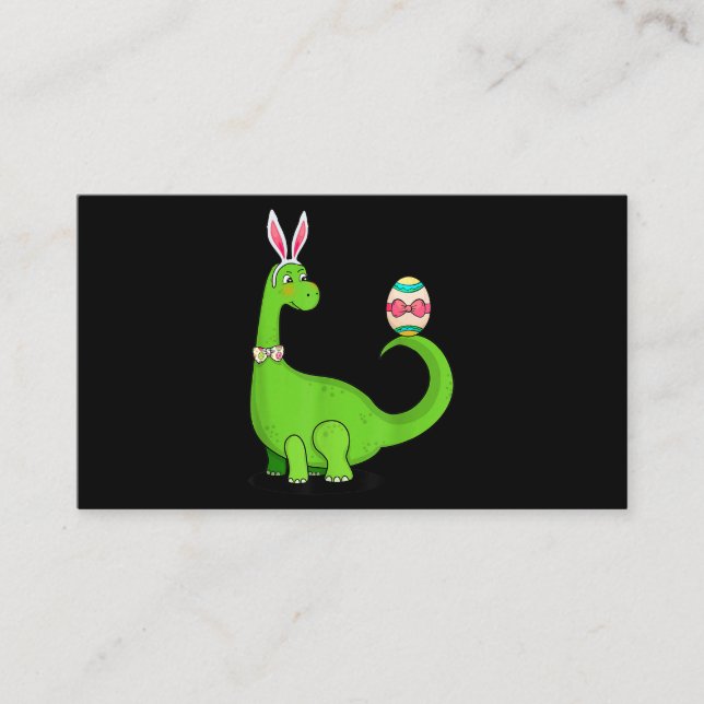 Carte De Visite T Rex Bunny Pâques Funny Dinosaur Oeufs Garçons En (Devant)