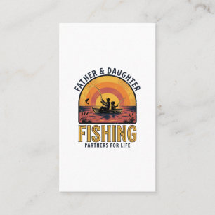 Carte De Visite T-shirt père fille partenaires de pêche pour la vi