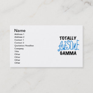 Carte De Visite T-shirts et cadeaux bleus gamma totalement