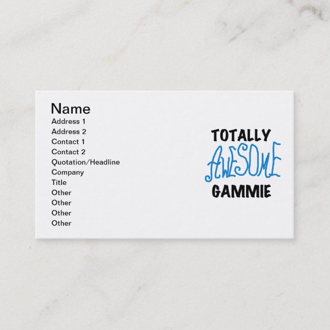 Carte De Visite T-shirts et cadeaux bleus totalement (Devant)