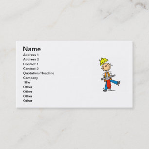 Carte De Visite T-shirts et cadeaux de construction du travailleur