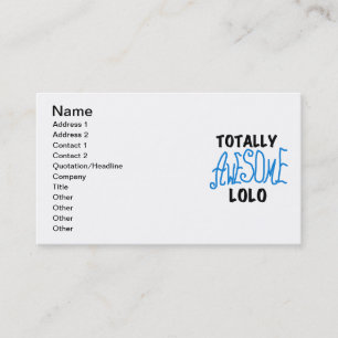 Carte De Visite T-shirts et cadeaux Lolo bleu absolument géniaux