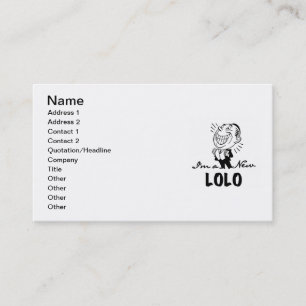 Carte De Visite T-shirts et cadeaux Lolo neufs souriants