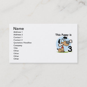 Carte De Visite T-shirts et cadeaux pour le 3e anniversaire de ce 