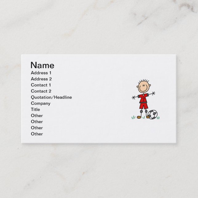 Carte De Visite T-shirts et cadeaux uniformes rouges de (Devant)