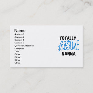 Carte De Visite T-shirts Nanna Blue et GIfts absolument géniaux