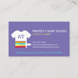 Carte De Visite T-Shirts Personnalisés Violet Sacs Vêtements