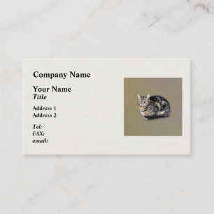 Carte De Visite Tabby Cat assis
