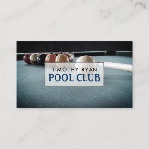 Carte De Visite Table Billard, Pool Club, Lecteur De Billard