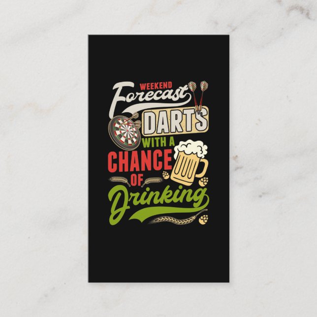 Carte De Visite Tableau à fléchettes de fléchettes 180 fléchettes  (Devant)