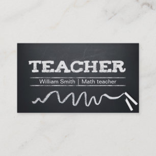 Carte De Visite Tableau de bord du professeur de mathématiques Tu
